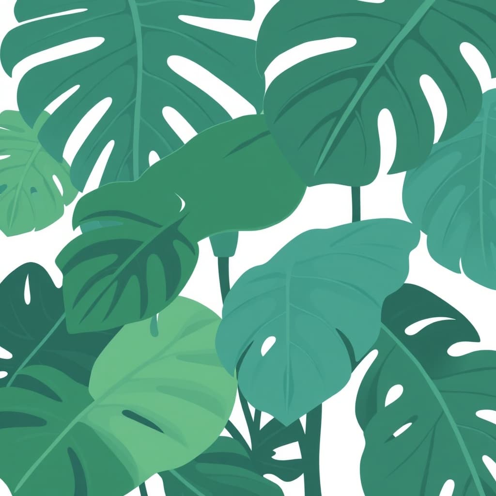 Vector monstera leaf